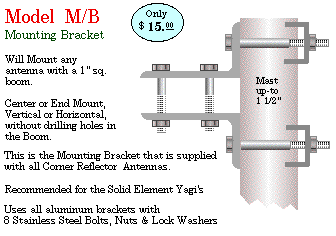 M/B Mounting Bracket for 1 inch booms